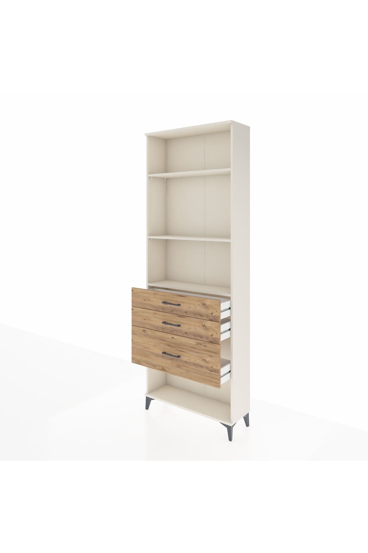 Arges Dolap 3 Raflı 3 Çekmeceli 88x30x243 - S33M042V3A