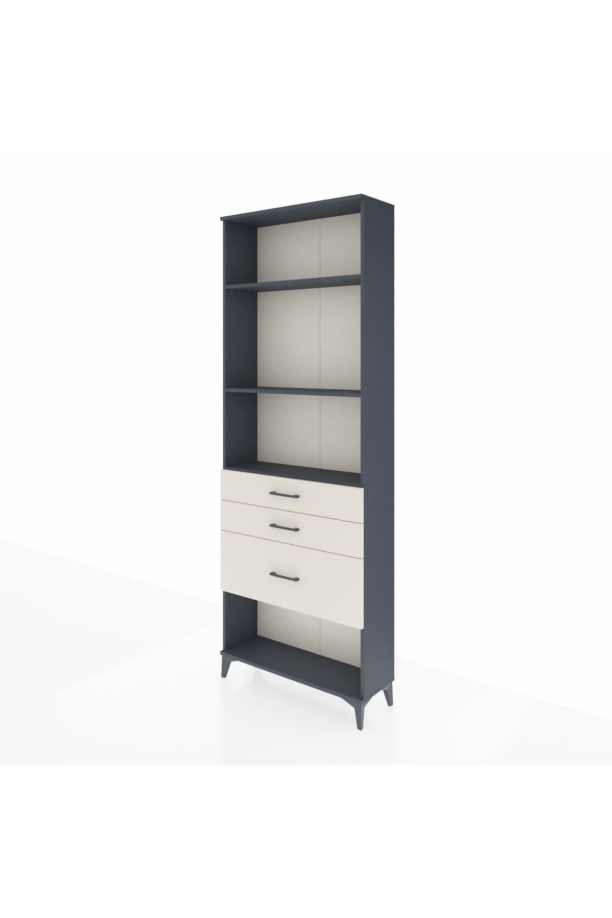 Arges Dolap 3 Raflı 3 Çekmeceli 88x30x243 - S33M042V4A