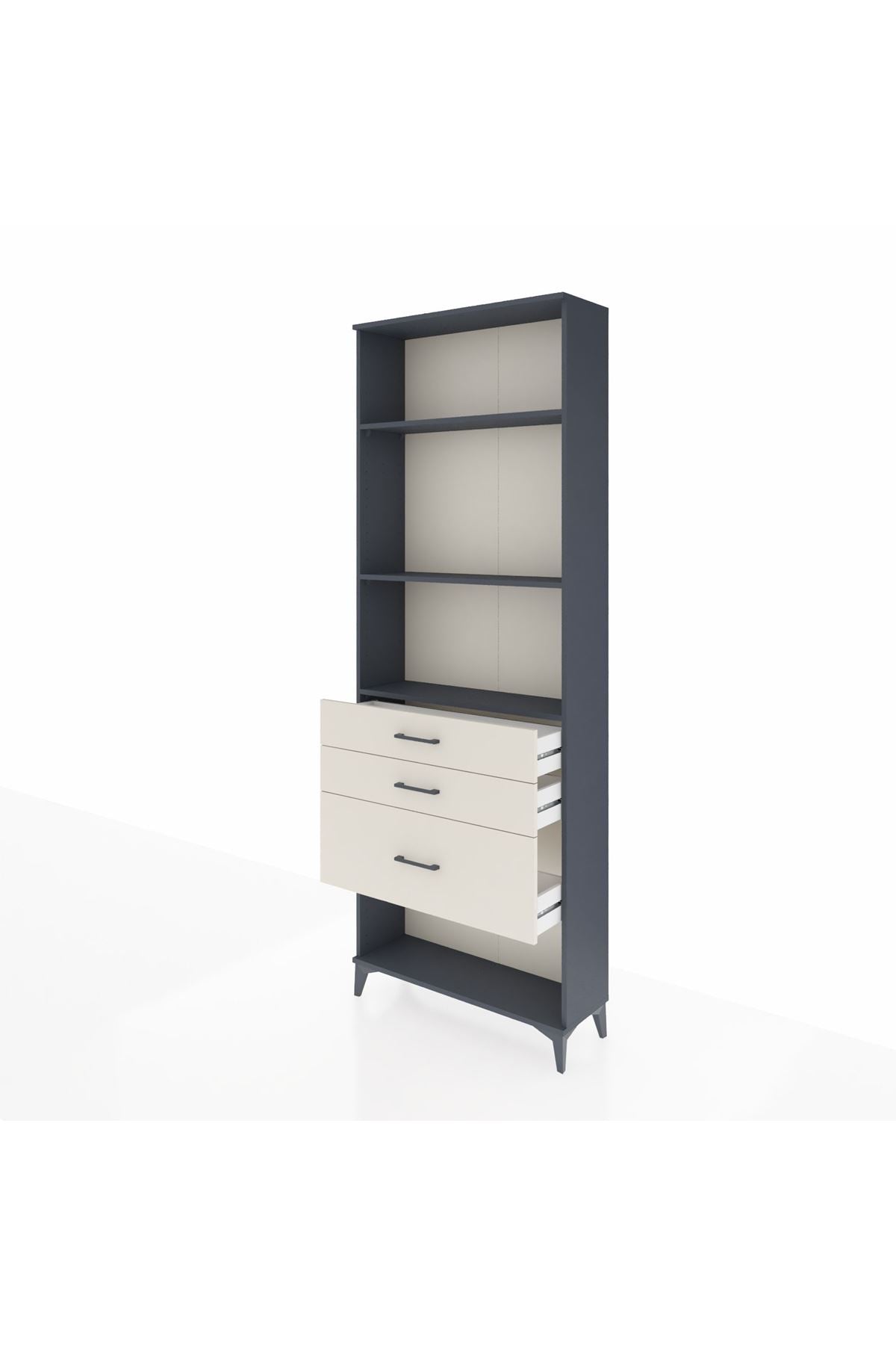 Arges Dolap 3 Raflı 3 Çekmeceli 88x30x243 - S33M042V4A