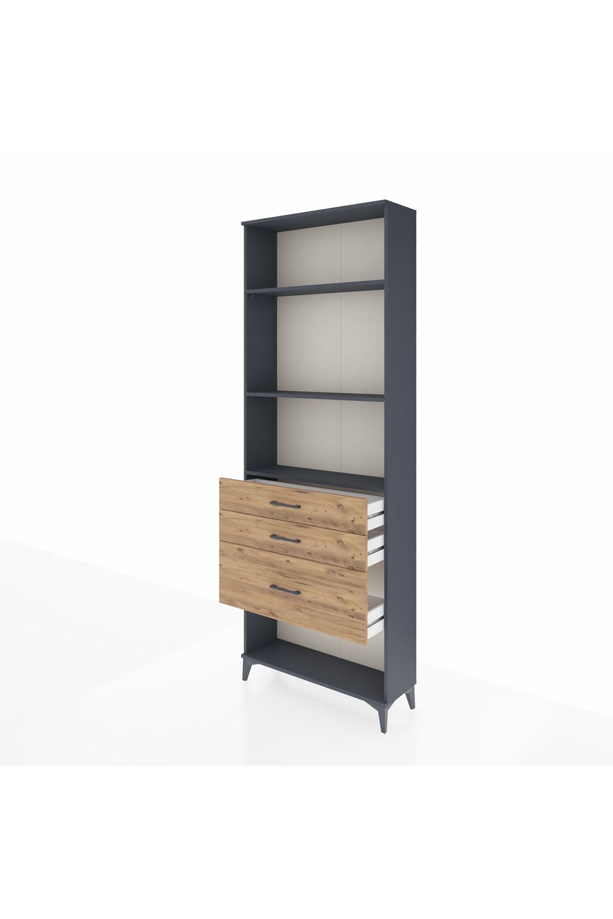 Arges Dolap 3 Raflı 3 Çekmeceli 88x30x243 - S33M042V6A