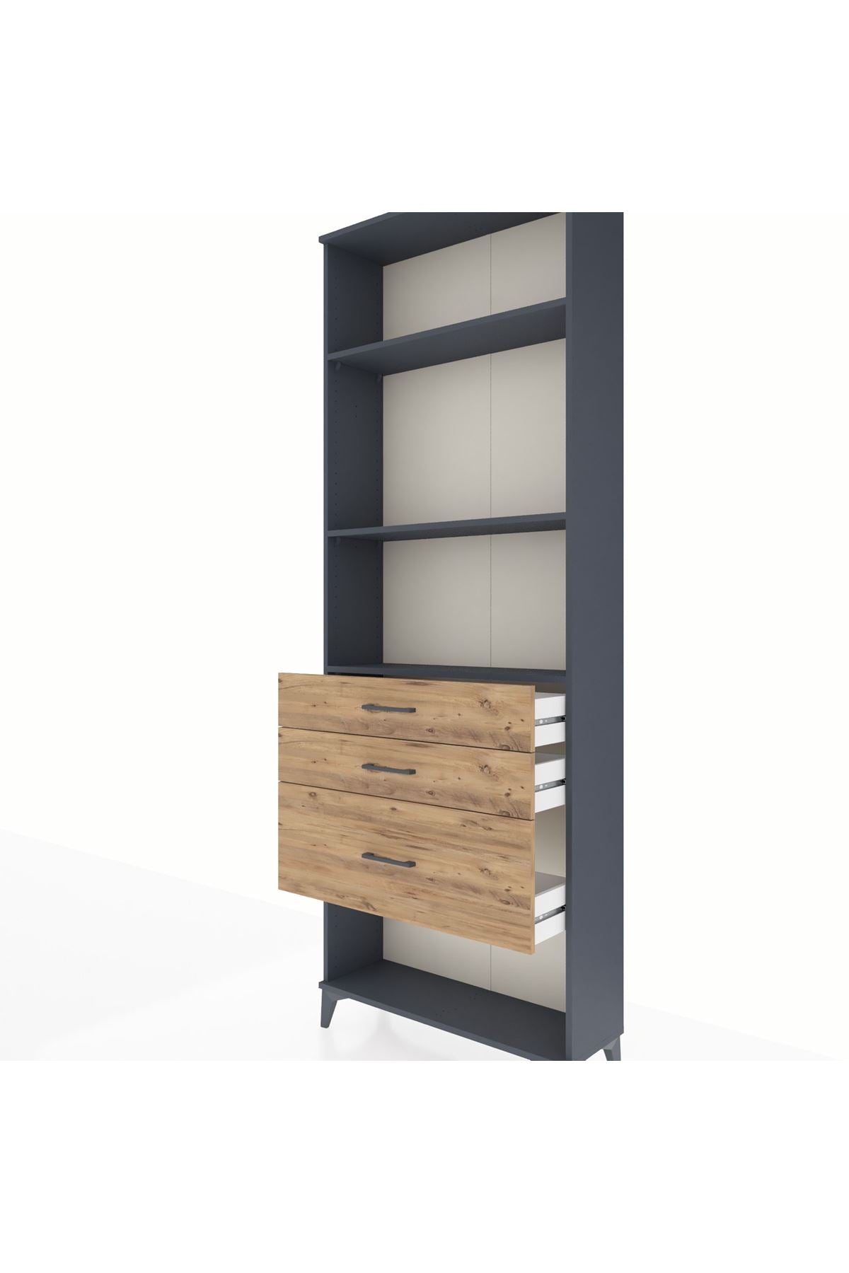 Arges Dolap 3 Raflı 3 Çekmeceli 88x30x243 - S33M042V6A