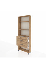 Arges Dolap 3 Raflı 3 Çekmeceli 88x30x243 - S33M042V9A