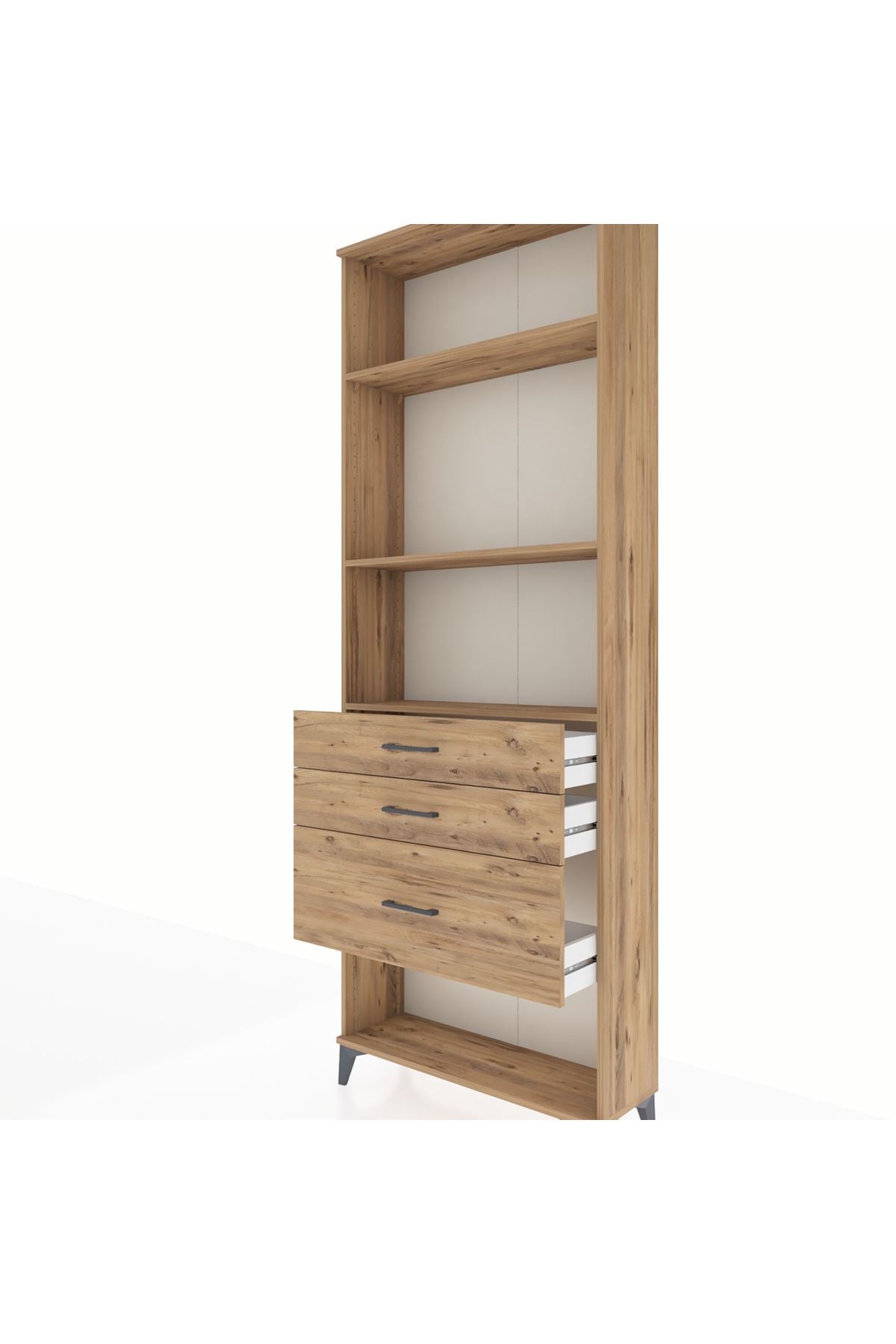 Arges Dolap 3 Raflı 3 Çekmeceli 88x30x243 - S33M042V9A
