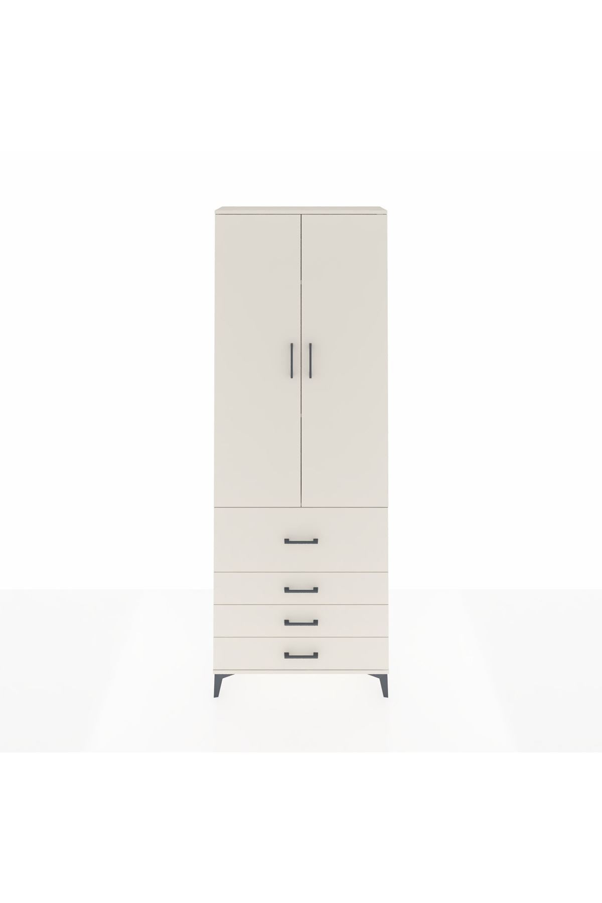 Arges Dolap 3 Raflı 4 Çekmeceli 2 Kapaklı 88x30x243 - S33M043V1A