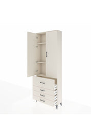Arges Dolap 3 Raflı 4 Çekmeceli 2 Kapaklı 88x30x243 - S33M043V1A