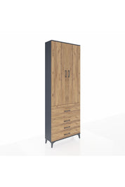 Arges Dolap 3 Raflı 4 Çekmeceli 2 Kapaklı 88x30x243 - S33M043V6A