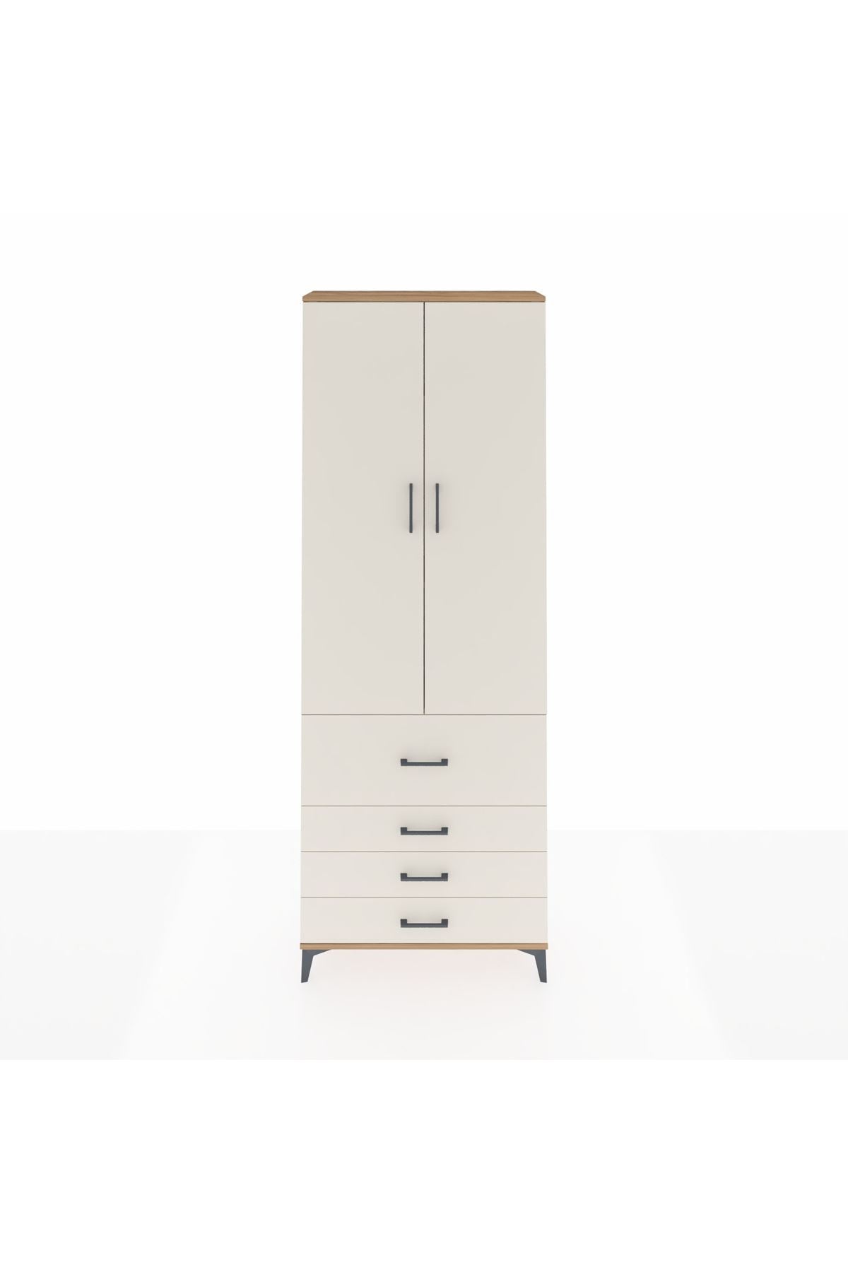 Arges Dolap 3 Raflı 4 Çekmeceli 2 Kapaklı 88x30x243 - S33M043V7A