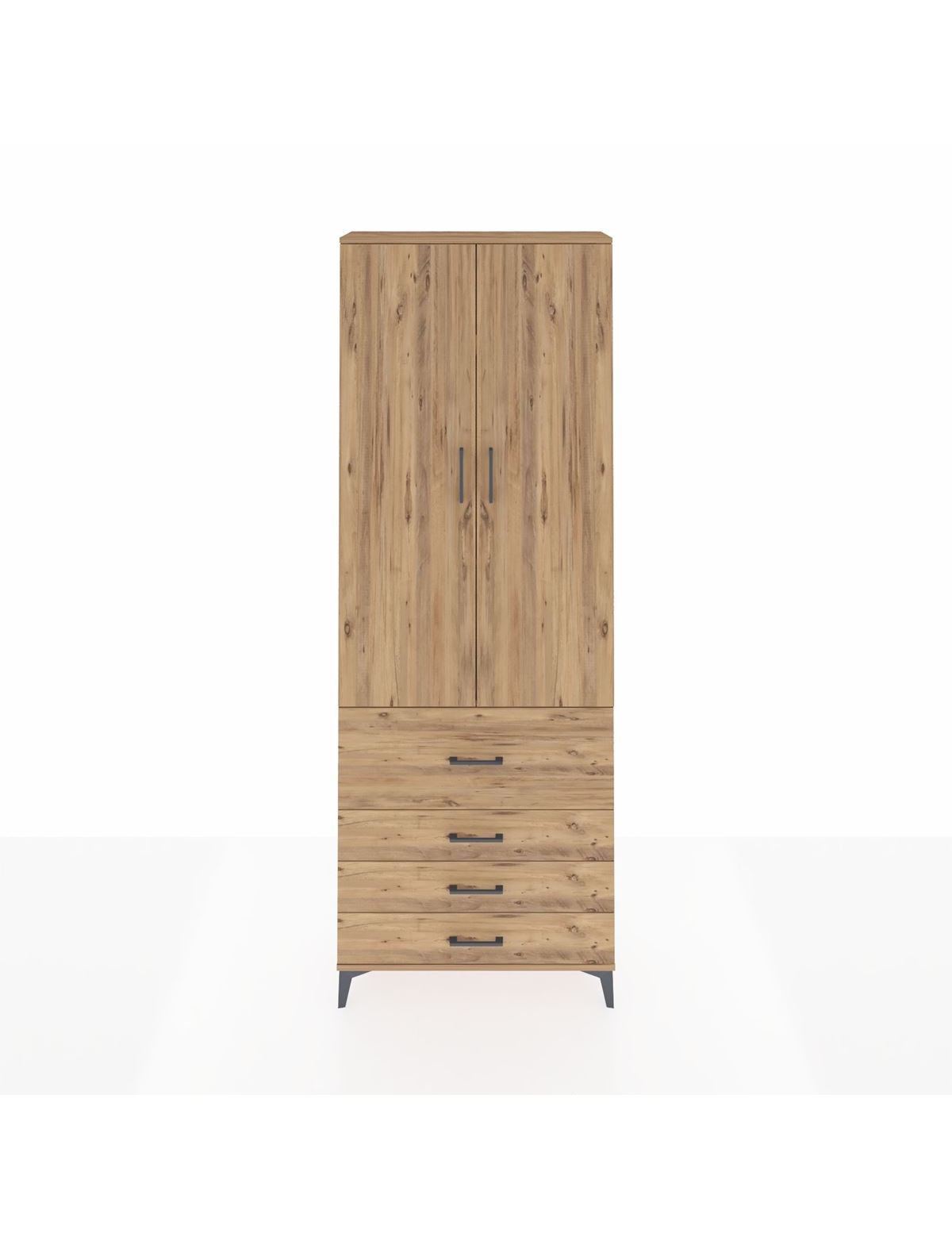 Arges Dolap 3 Raflı 4 Çekmeceli 2 Kapaklı 88x30x243 - S33M043V9A