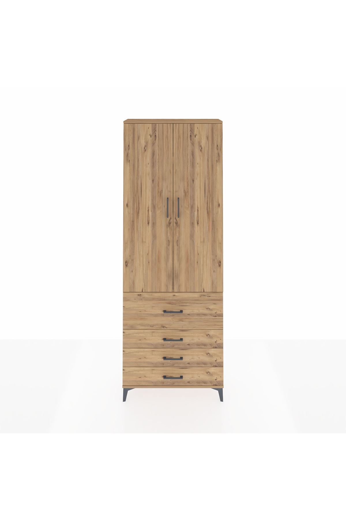 Arges Dolap 3 Raflı 4 Çekmeceli 2 Kapaklı 88x30x243 - S33M043V9A