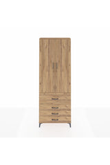 Arges Dolap 3 Raflı 4 Çekmeceli 2 Kapaklı 88x30x243