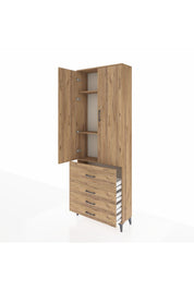 Arges Dolap 3 Raflı 4 Çekmeceli 2 Kapaklı 88x30x243 - S33M043V9A