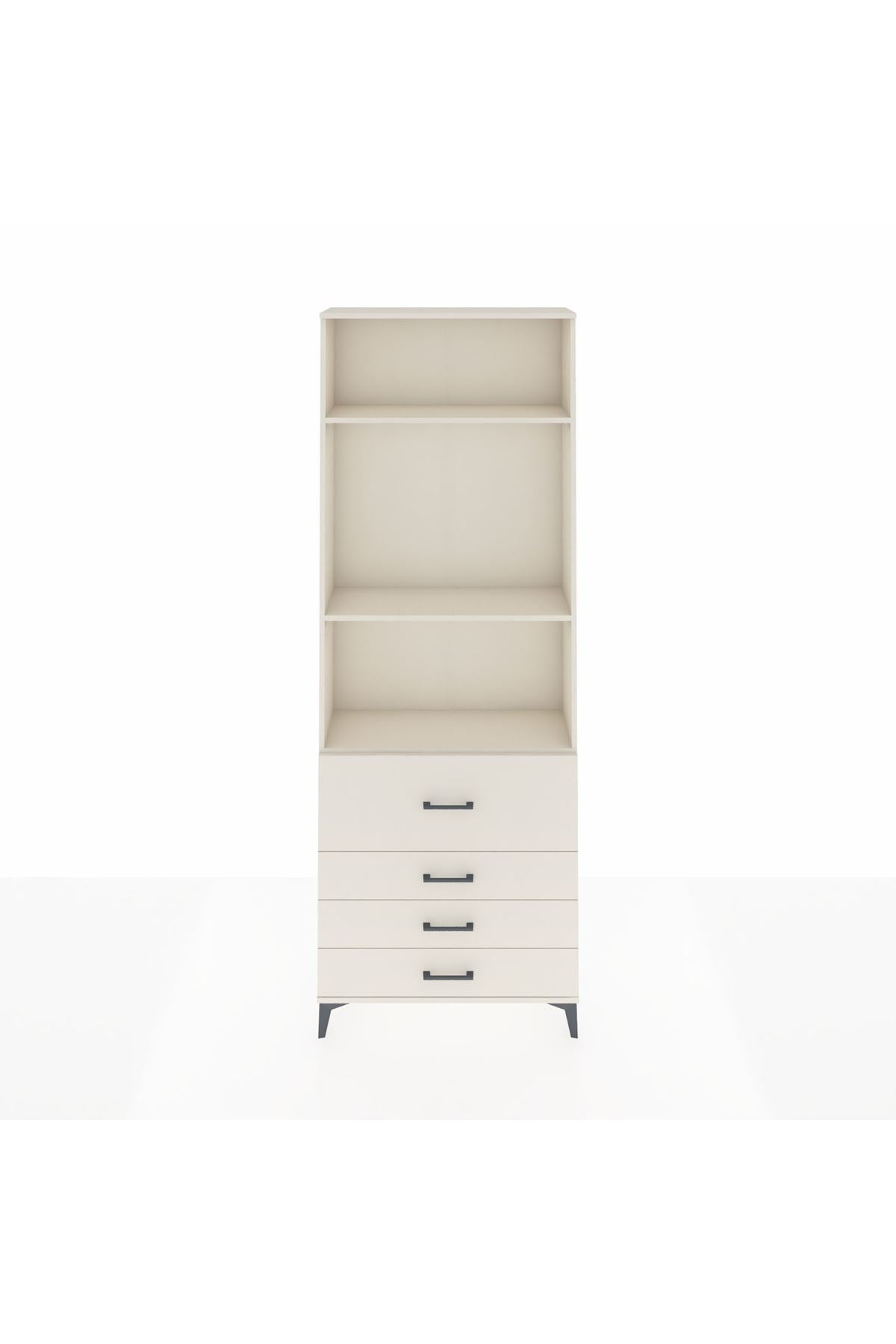 Arges Dolap 3 Raflı 4 Çekmeceli 88x30x243 - S33M044V1A