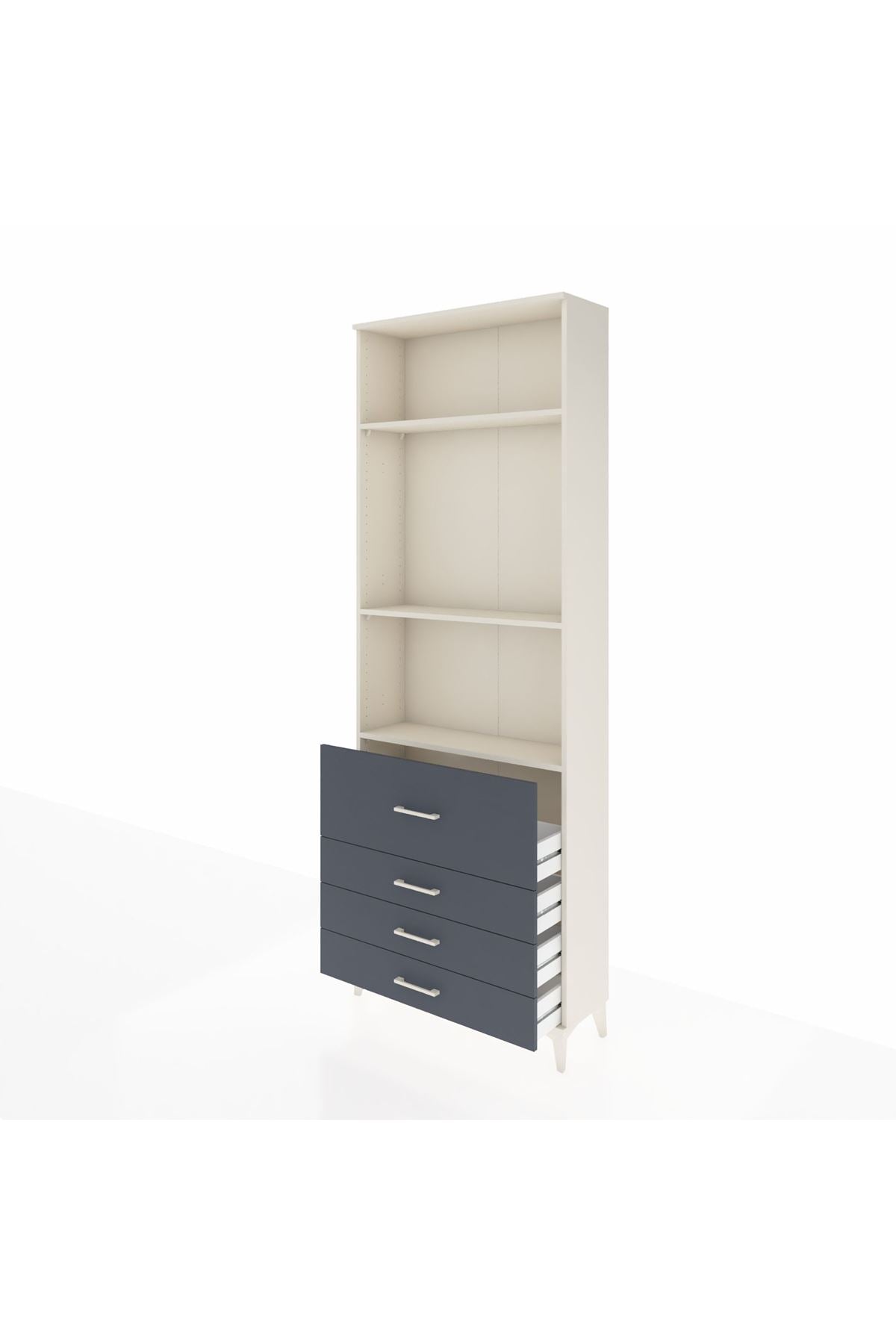 Arges Dolap 3 Raflı 4 Çekmeceli 88x30x243 - S33M044V2A