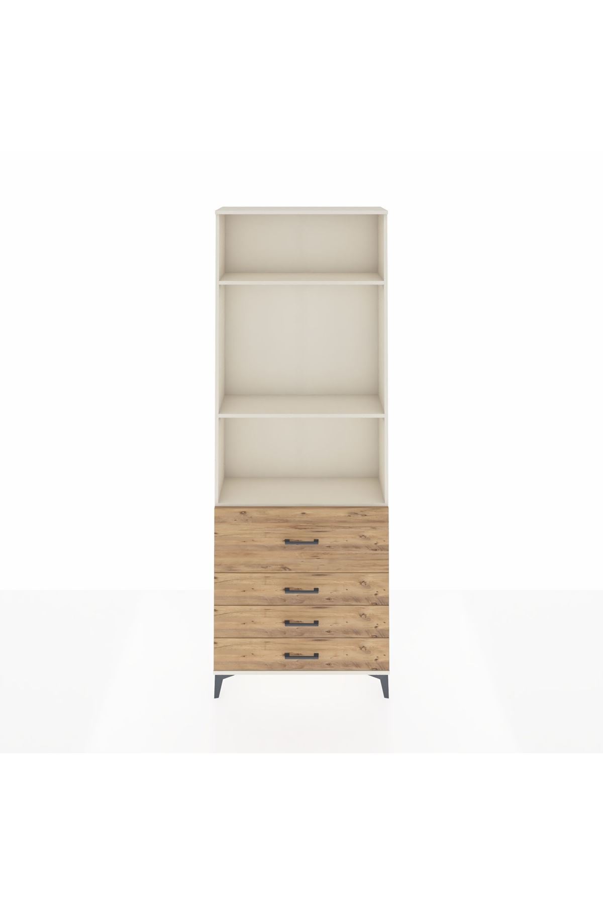 Arges Dolap 3 Raflı 4 Çekmeceli 88x30x243 - S33M044V3A