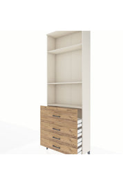 Arges Dolap 3 Raflı 4 Çekmeceli 88x30x243 - S33M044V3A
