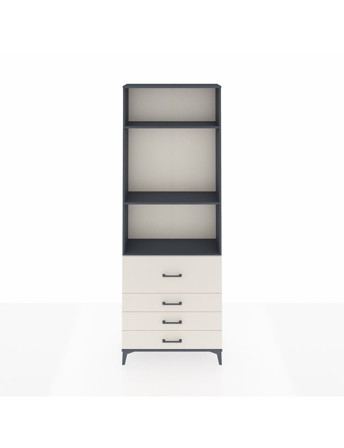 Arges Dolap 3 Raflı 4 Çekmeceli 88x30x243 - S33M044V4A