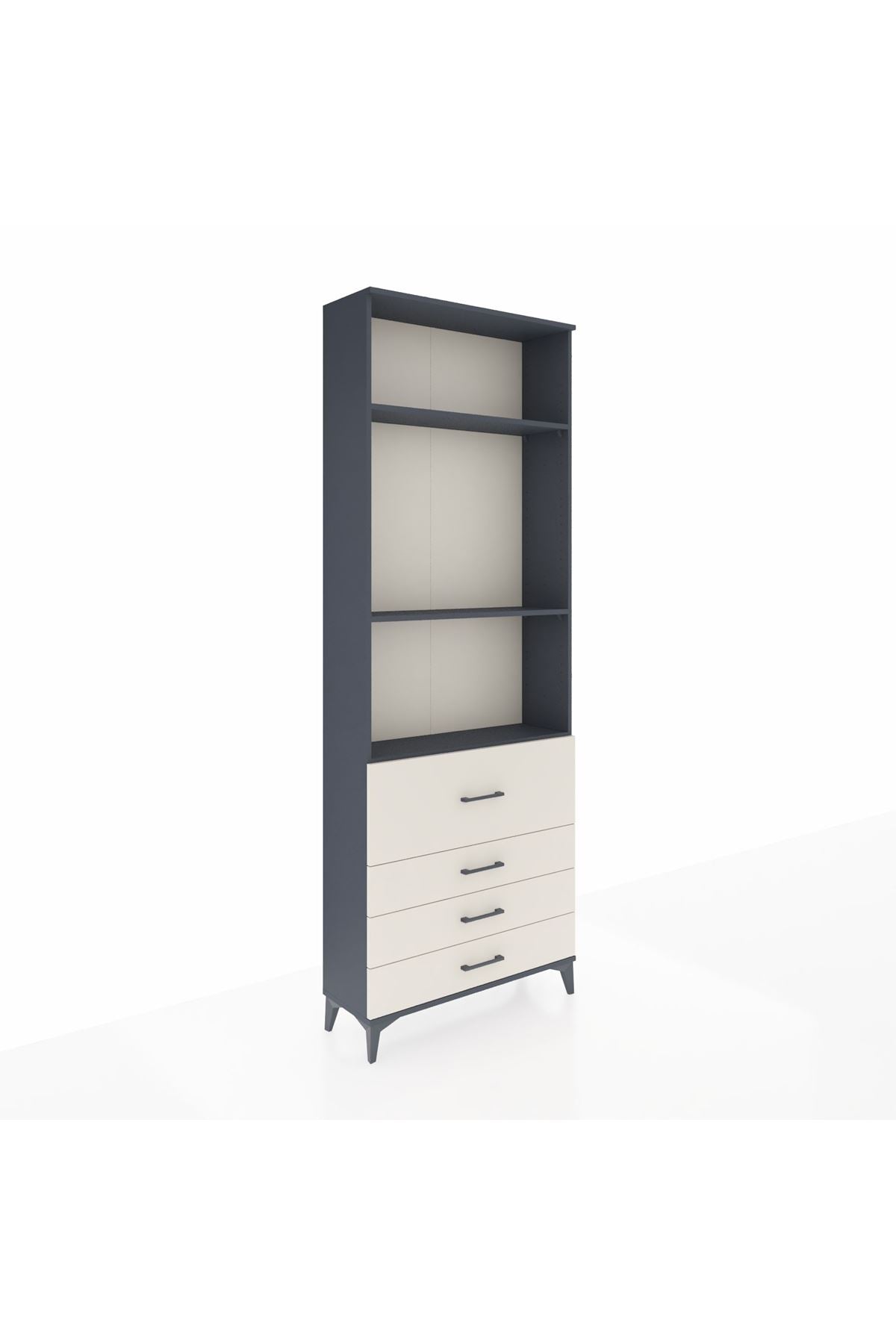 Arges Dolap 3 Raflı 4 Çekmeceli 88x30x243 - S33M044V4A