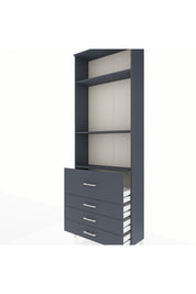 Arges Dolap 3 Raflı 4 Çekmeceli 88x30x243 - S33M044V5A