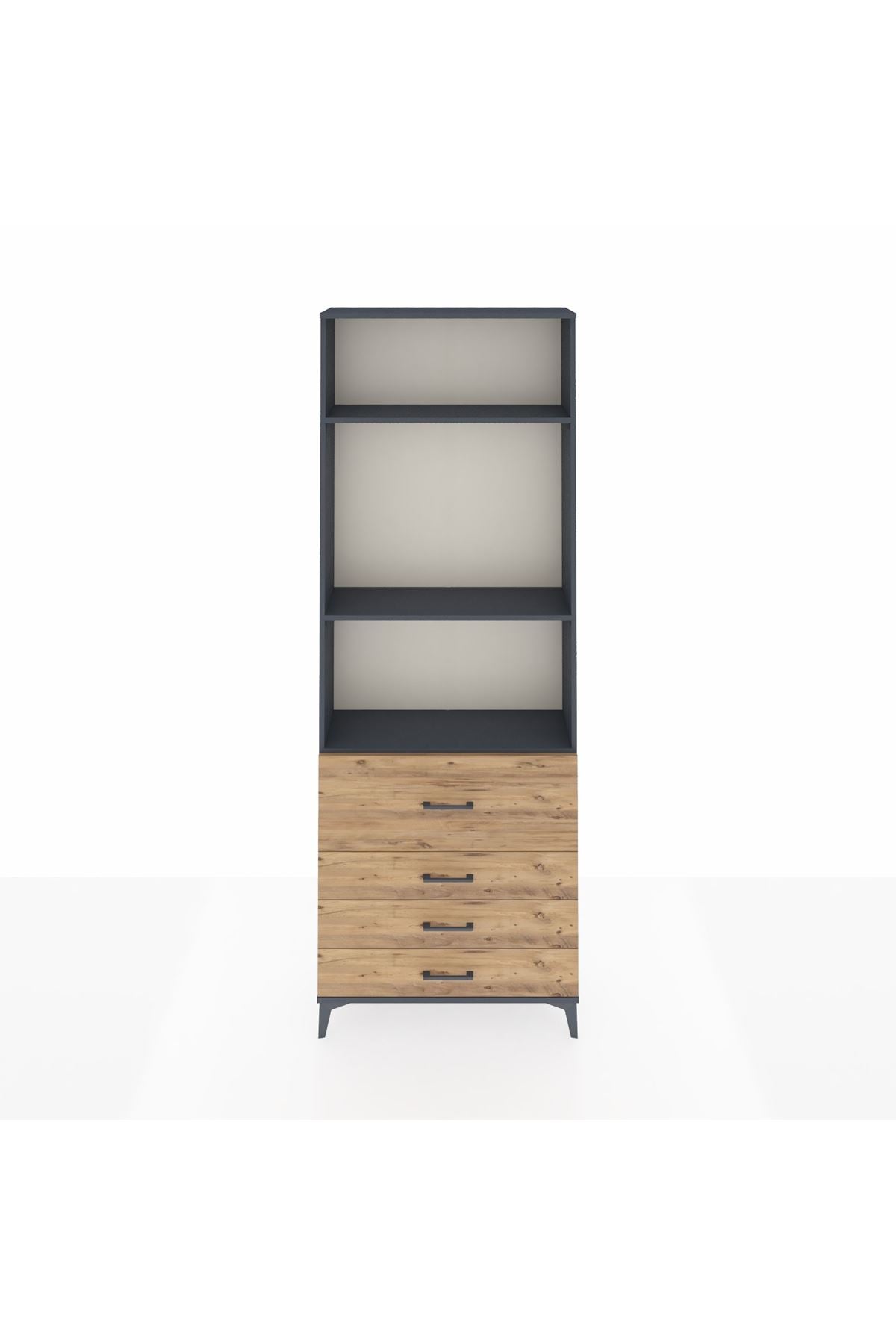 Arges Dolap 3 Raflı 4 Çekmeceli 88x30x243 - S33M044V6A