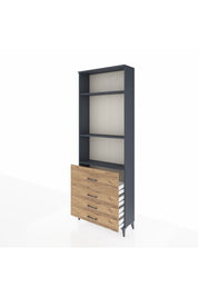 Arges Dolap 3 Raflı 4 Çekmeceli 88x30x243 - S33M044V6A