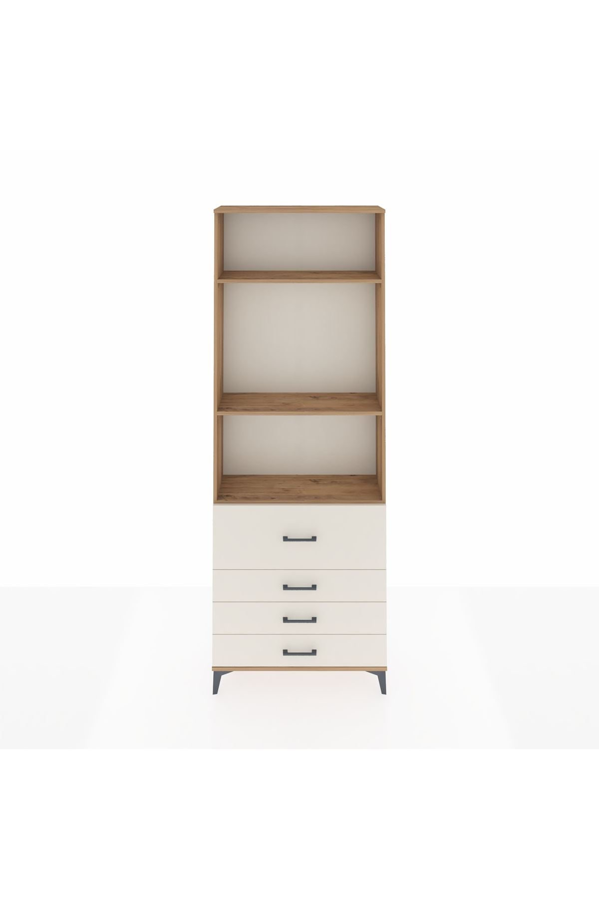 Arges Dolap 3 Raflı 4 Çekmeceli 88x30x243 - S33M044V7A