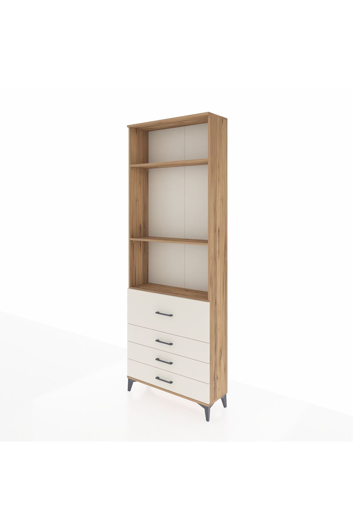 Arges Dolap 3 Raflı 4 Çekmeceli 88x30x243 - S33M044V7A