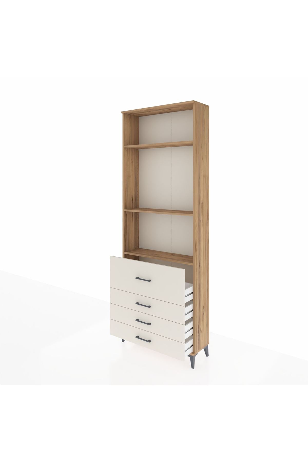 Arges Dolap 3 Raflı 4 Çekmeceli 88x30x243 - S33M044V7A