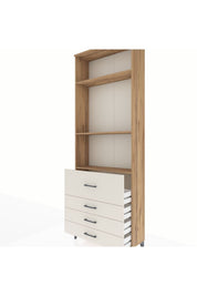 Arges Dolap 3 Raflı 4 Çekmeceli 88x30x243 - S33M044V7A