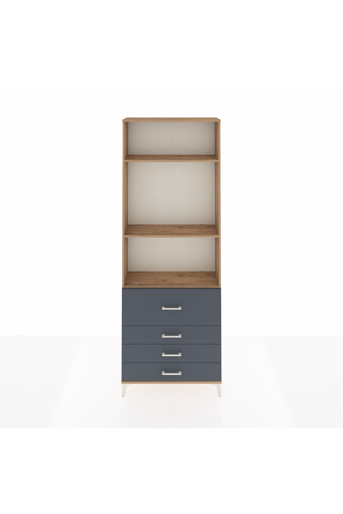 Arges Dolap 3 Raflı 4 Çekmeceli 88x30x243 - S33M044V8A