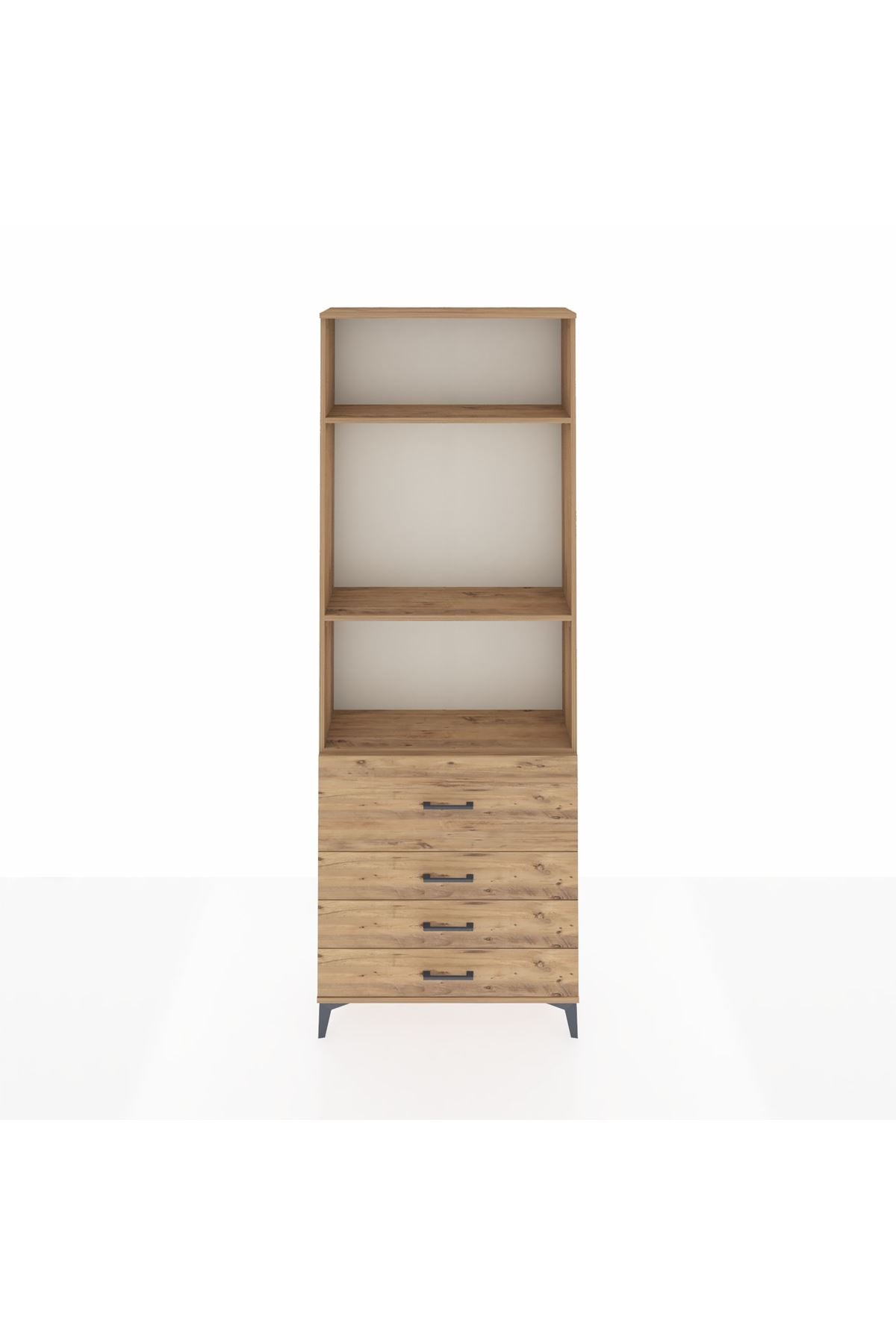 Arges Dolap 3 Raflı 4 Çekmeceli 88x30x243 - S33M044V9A