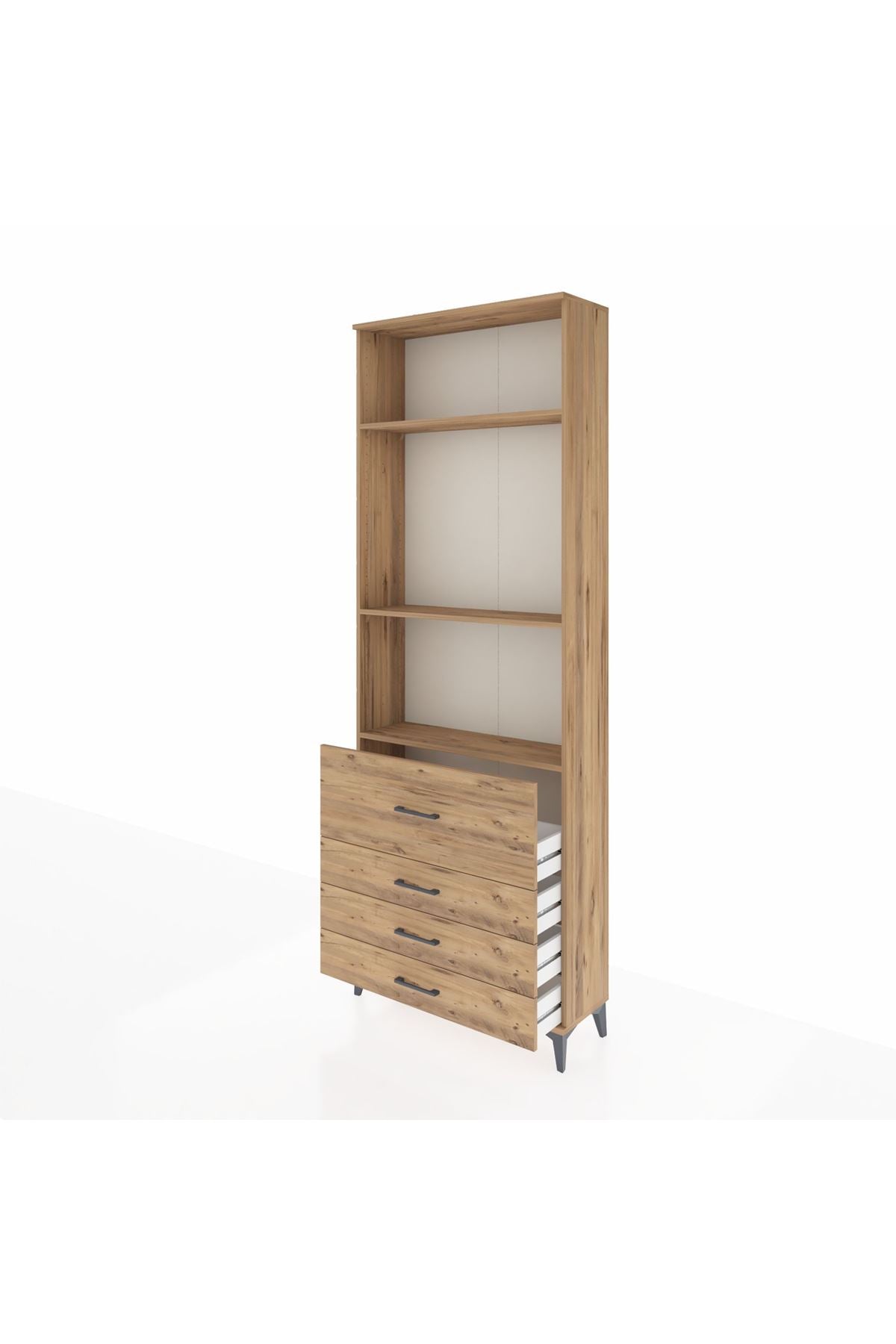 Arges Dolap 3 Raflı 4 Çekmeceli 88x30x243 - S33M044V9A