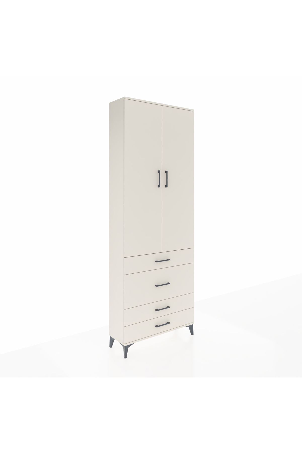 Arges Dolap 3 Raflı 4 Çekmeceli 2 Kapaklı 88x30x243 - S33M045V1A
