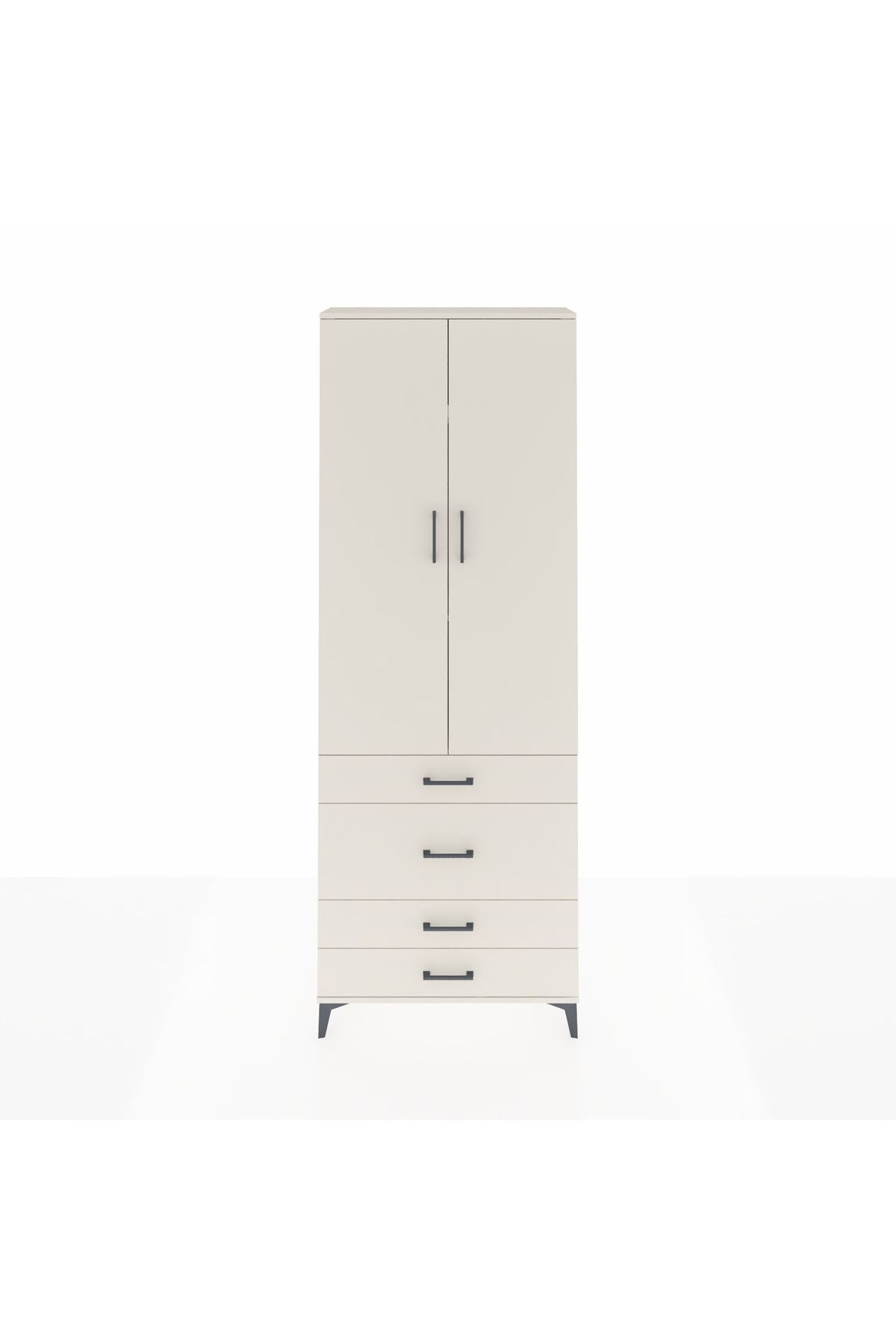 Arges Dolap 3 Raflı 4 Çekmeceli 2 Kapaklı 88x30x243 - S33M045V1A