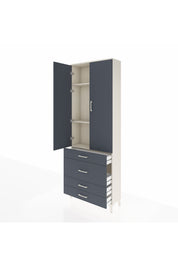 Arges Dolap 3 Raflı 4 Çekmeceli 2 Kapaklı 88x30x243 - S33M045V2A