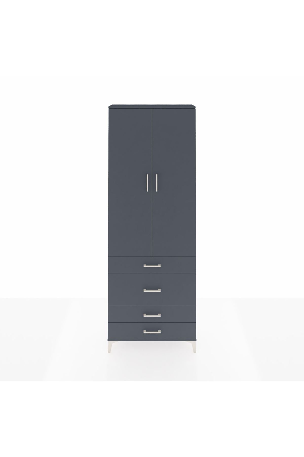 Arges Dolap 3 Raflı 4 Çekmeceli 2 Kapaklı 88x30x243 - S33M045V5A