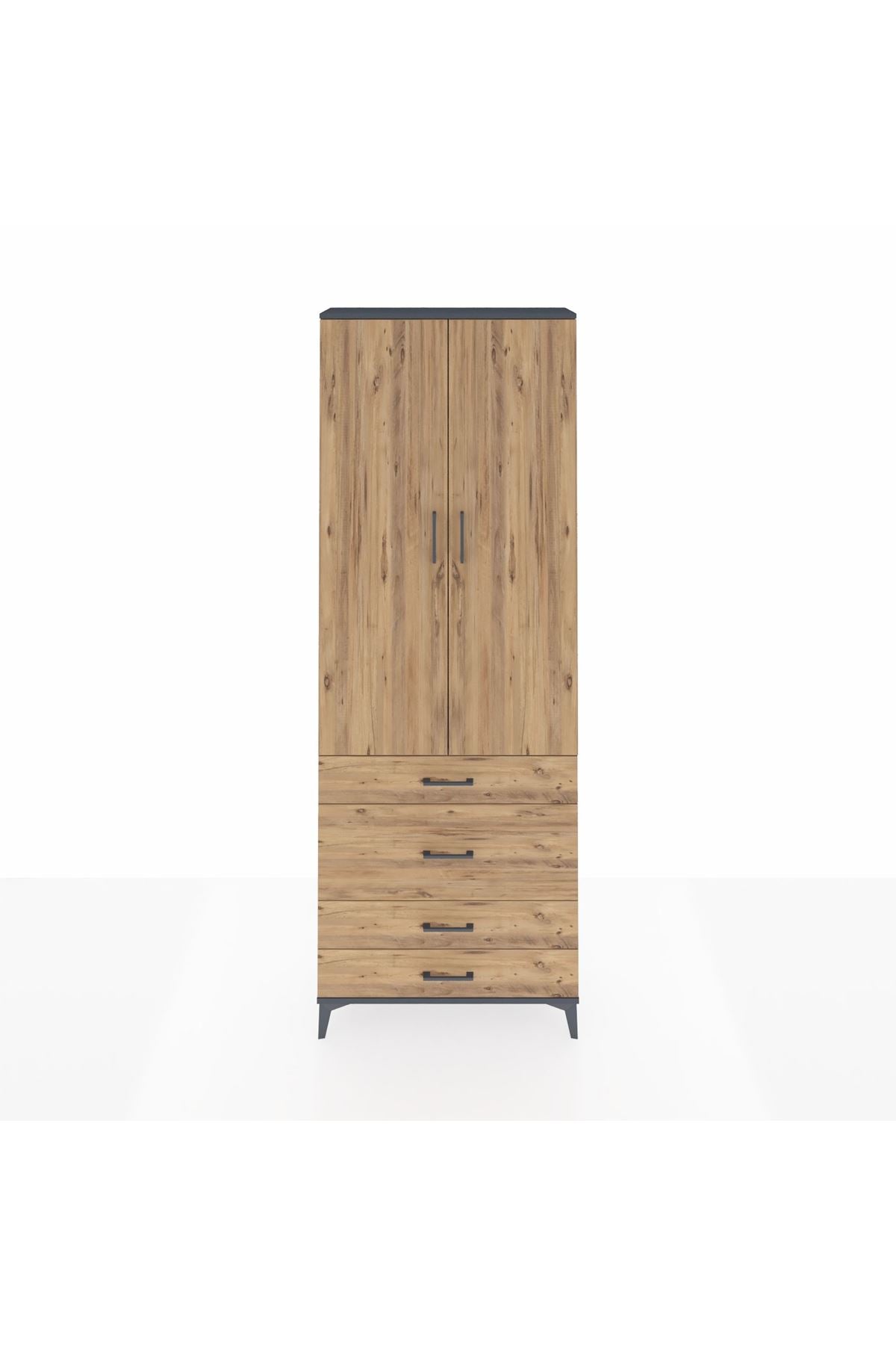 Arges Dolap 3 Raflı 4 Çekmeceli 2 Kapaklı 88x30x243 - S33M045V6A