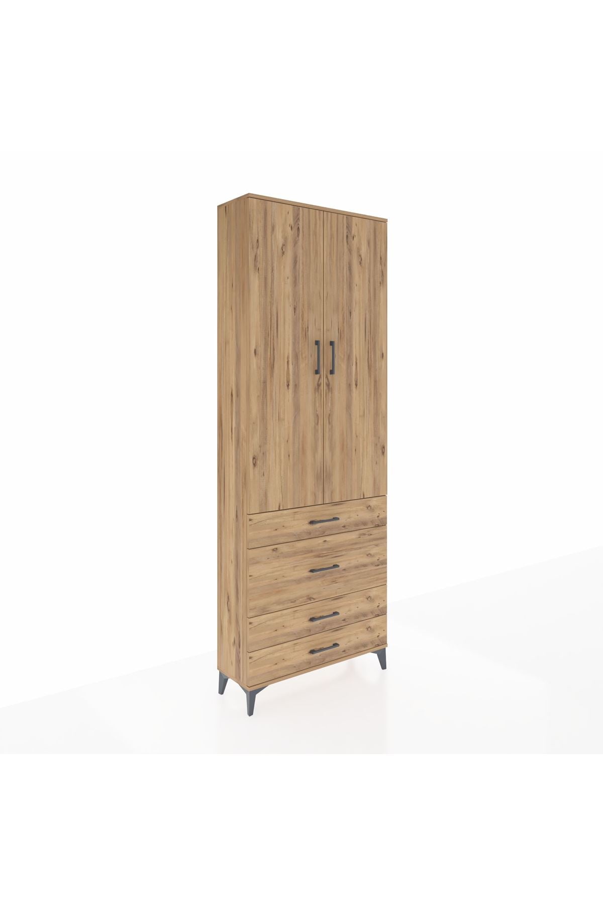 Arges Dolap 3 Raflı 4 Çekmeceli 2 Kapaklı 88x30x243 - S33M045V9A