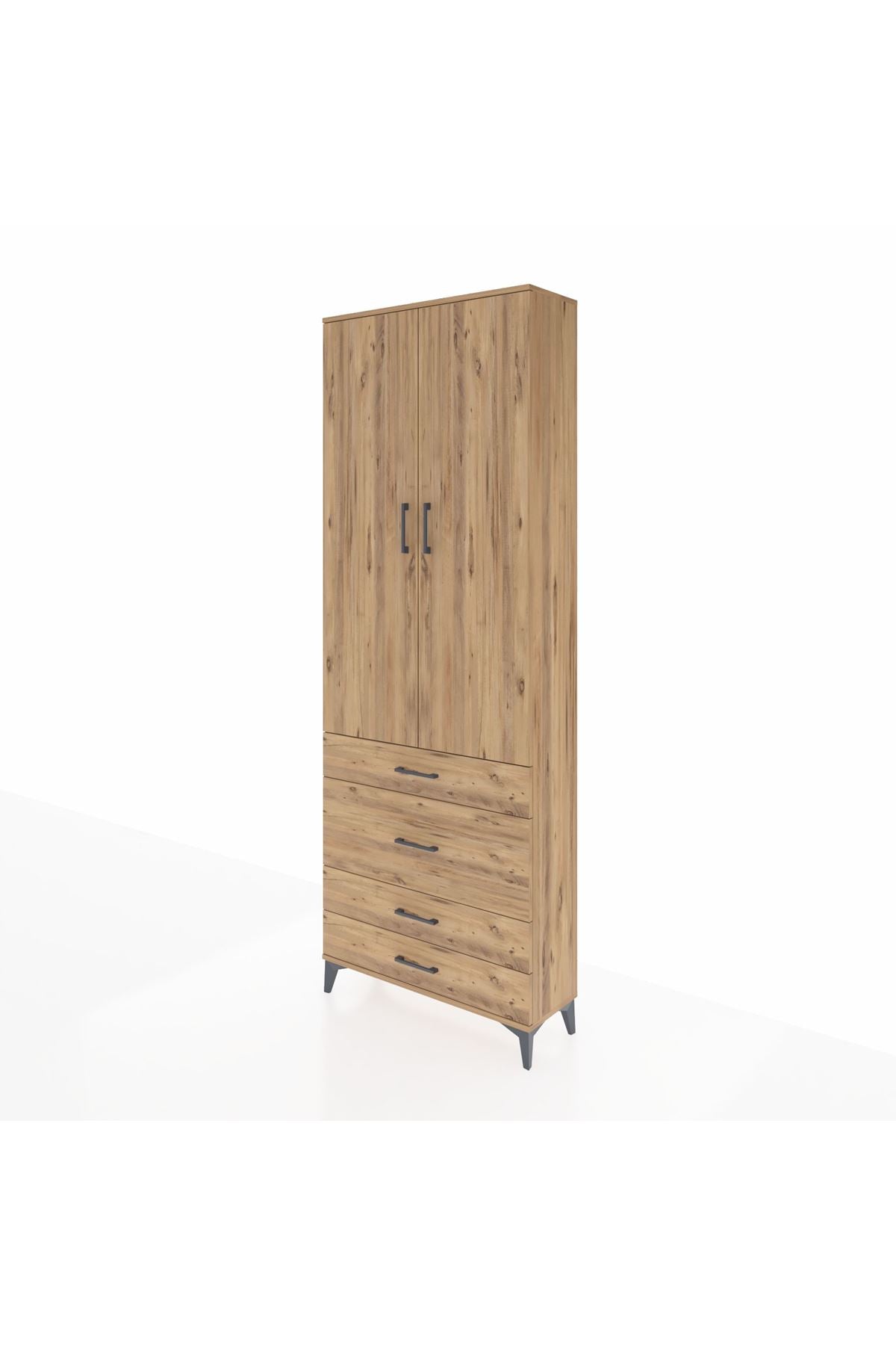 Arges Dolap 3 Raflı 4 Çekmeceli 2 Kapaklı 88x30x243 - S33M045V9A