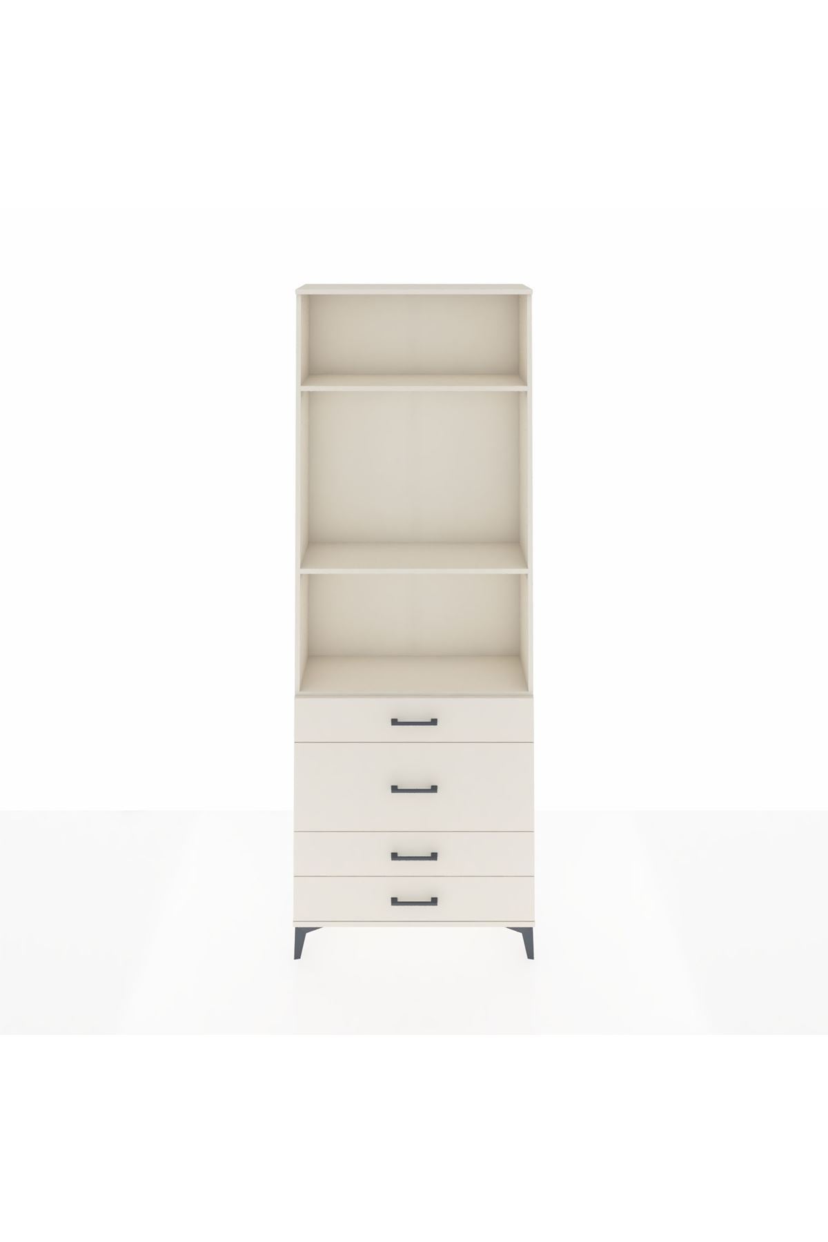 Arges Dolap 3 Raflı 4 Çekmeceli 88x30x243 - S33M046V1A