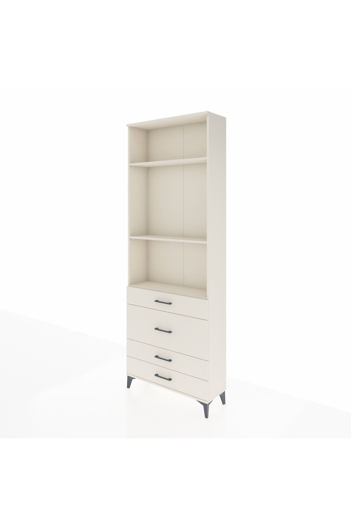 Arges Dolap 3 Raflı 4 Çekmeceli 88x30x243 - S33M046V1A
