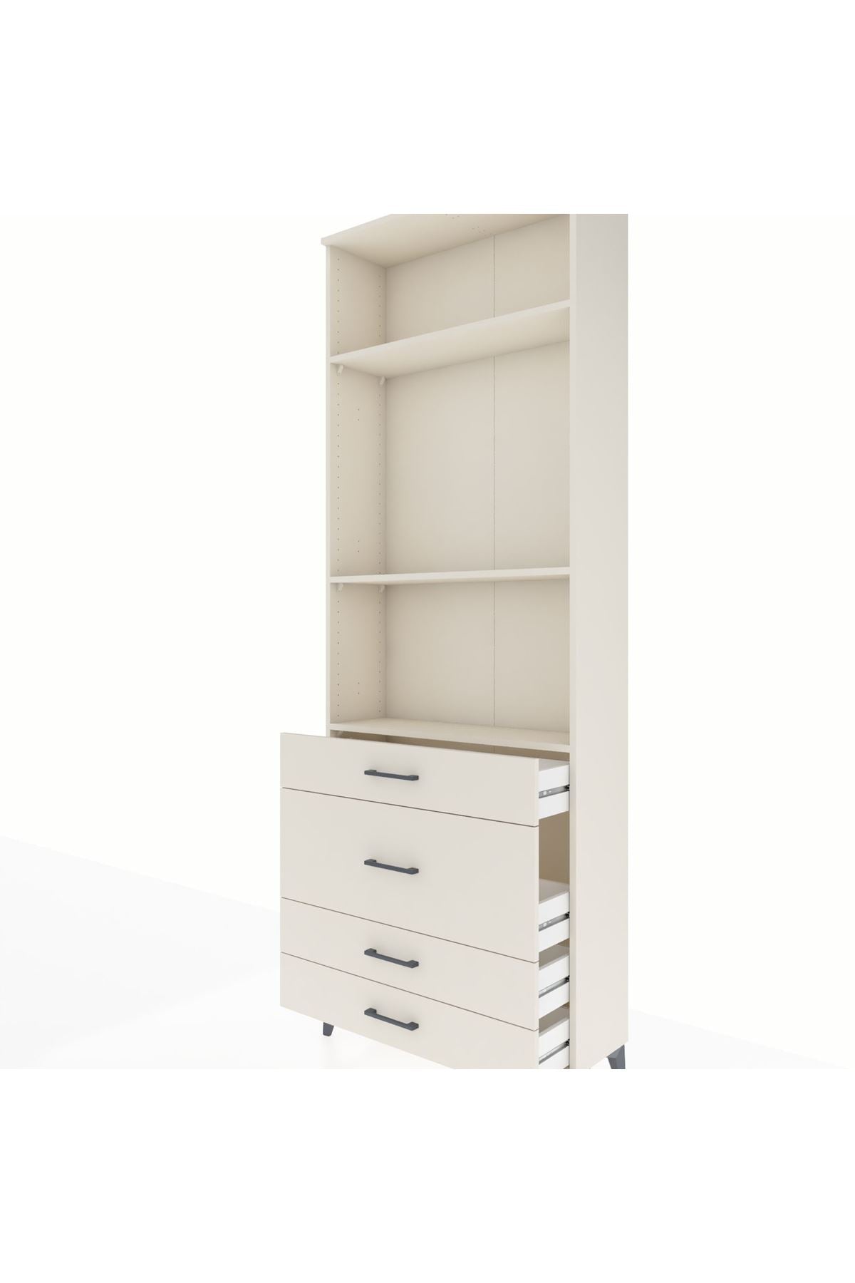 Arges Dolap 3 Raflı 4 Çekmeceli 88x30x243 - S33M046V1A