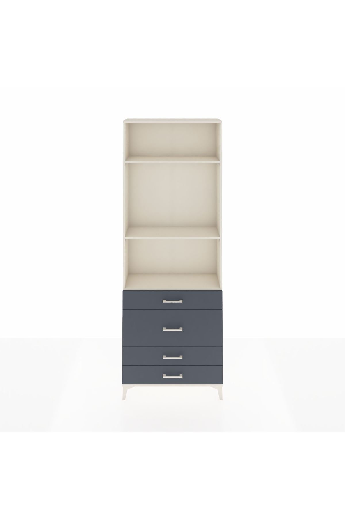 Arges Dolap 3 Raflı 4 Çekmeceli 88x30x243 - S33M046V2A