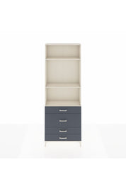 Arges Dolap 3 Raflı 4 Çekmeceli 88x30x243 - S33M046V2A