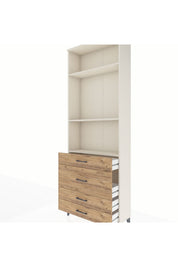 Arges Dolap 3 Raflı 4 Çekmeceli 88x30x243 - S33M046V3A