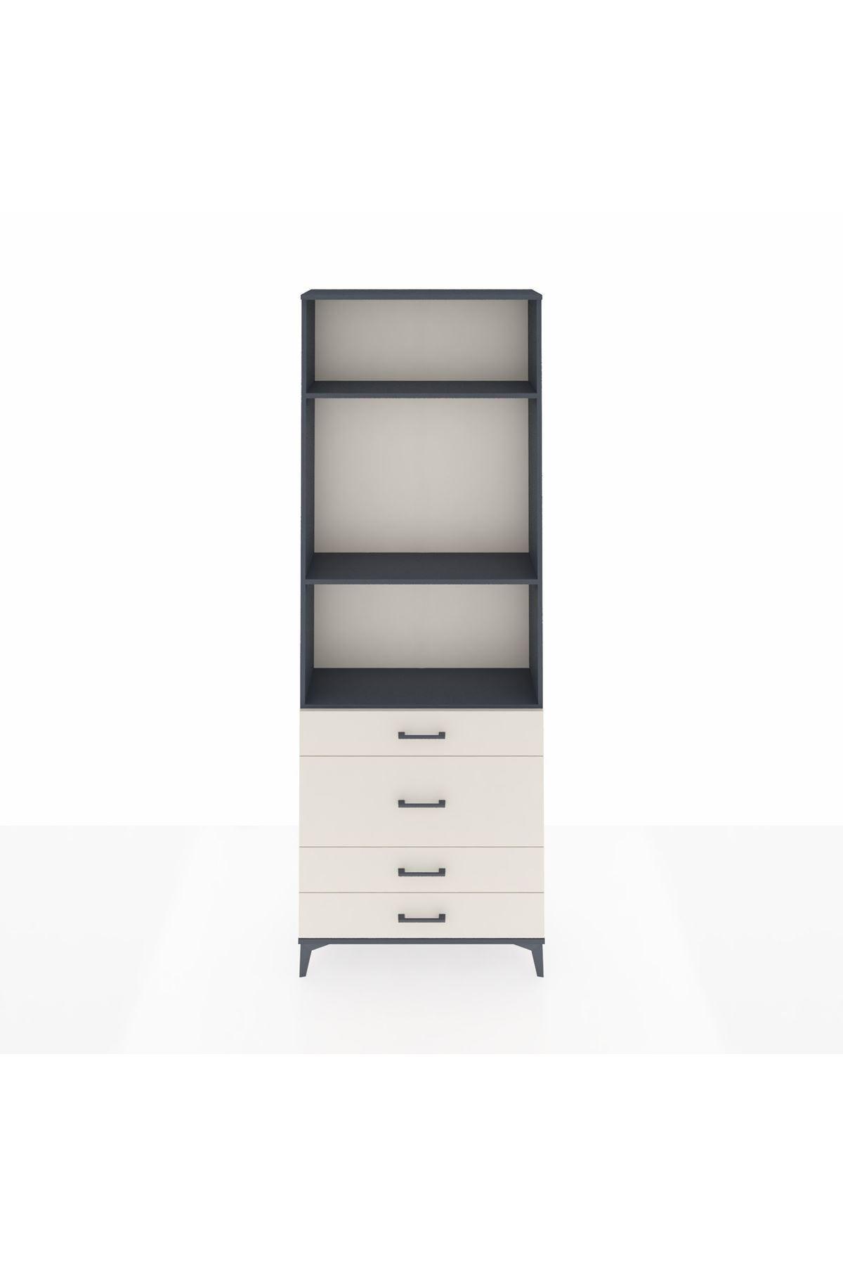 Arges Dolap 3 Raflı 4 Çekmeceli 88x30x243 - S33M046V4A
