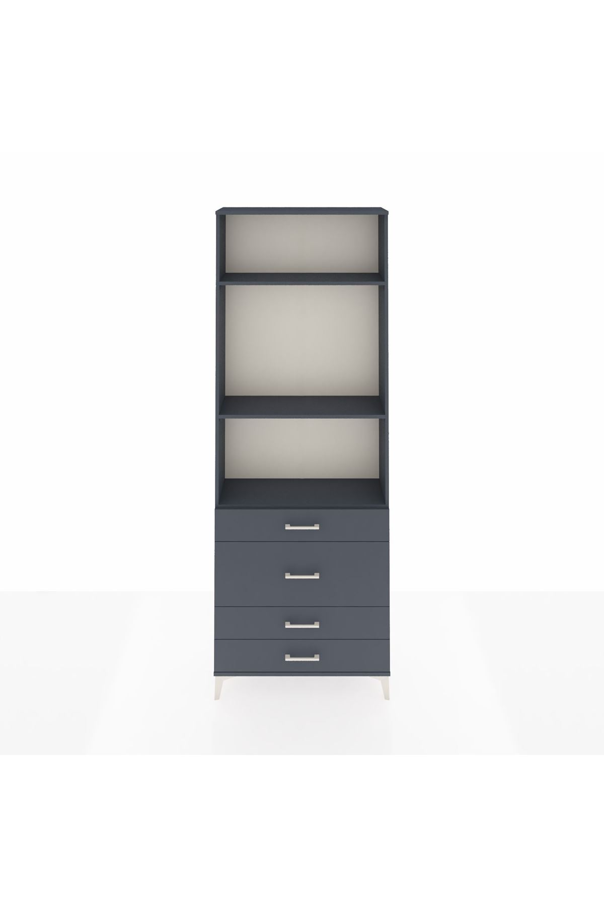 Arges Dolap 3 Raflı 4 Çekmeceli 88x30x243 - S33M046V5A