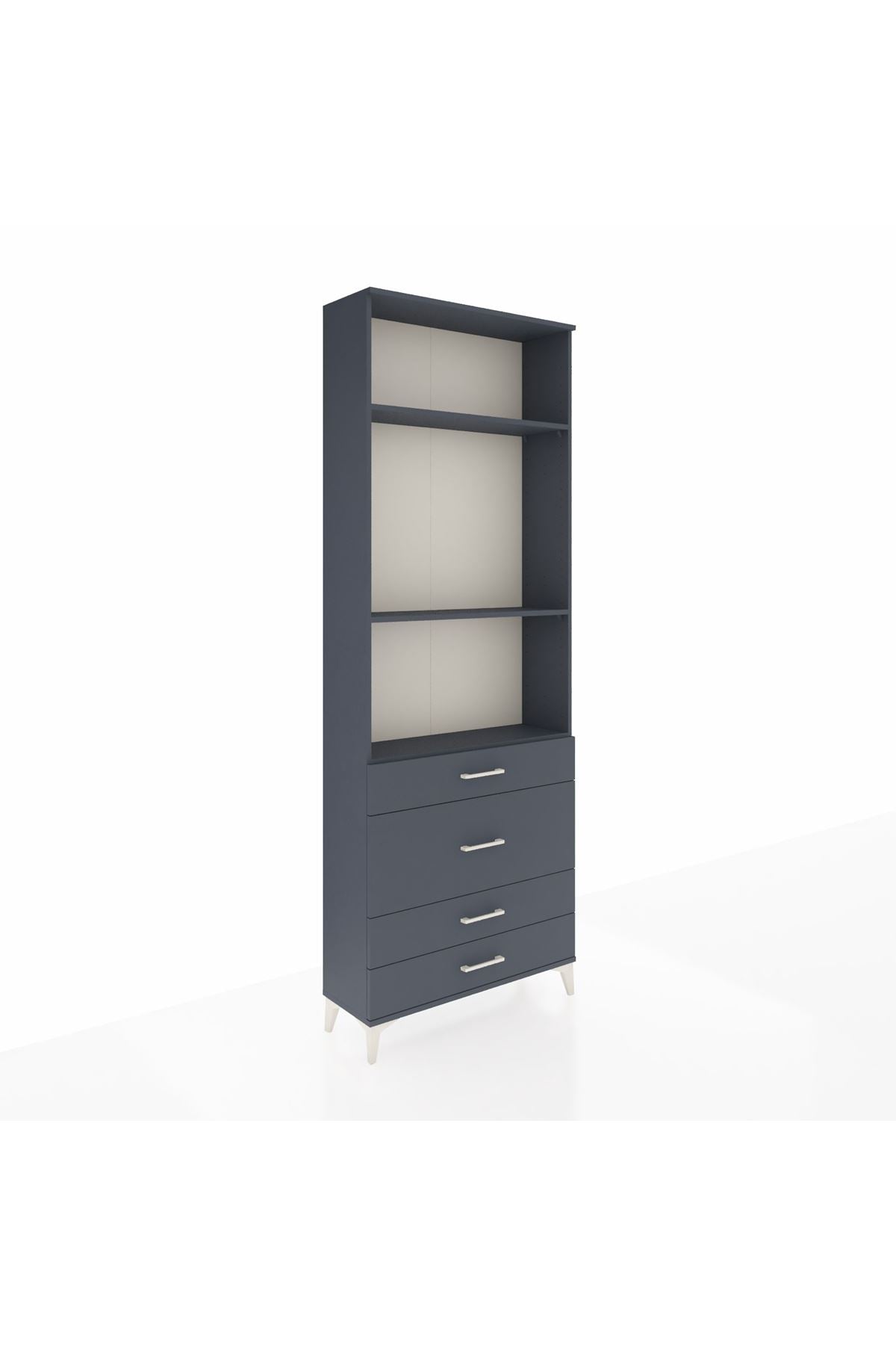 Arges Dolap 3 Raflı 4 Çekmeceli 88x30x243 - S33M046V5A