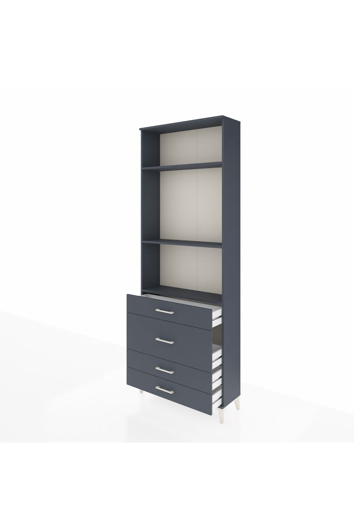 Arges Dolap 3 Raflı 4 Çekmeceli 88x30x243 - S33M046V5A