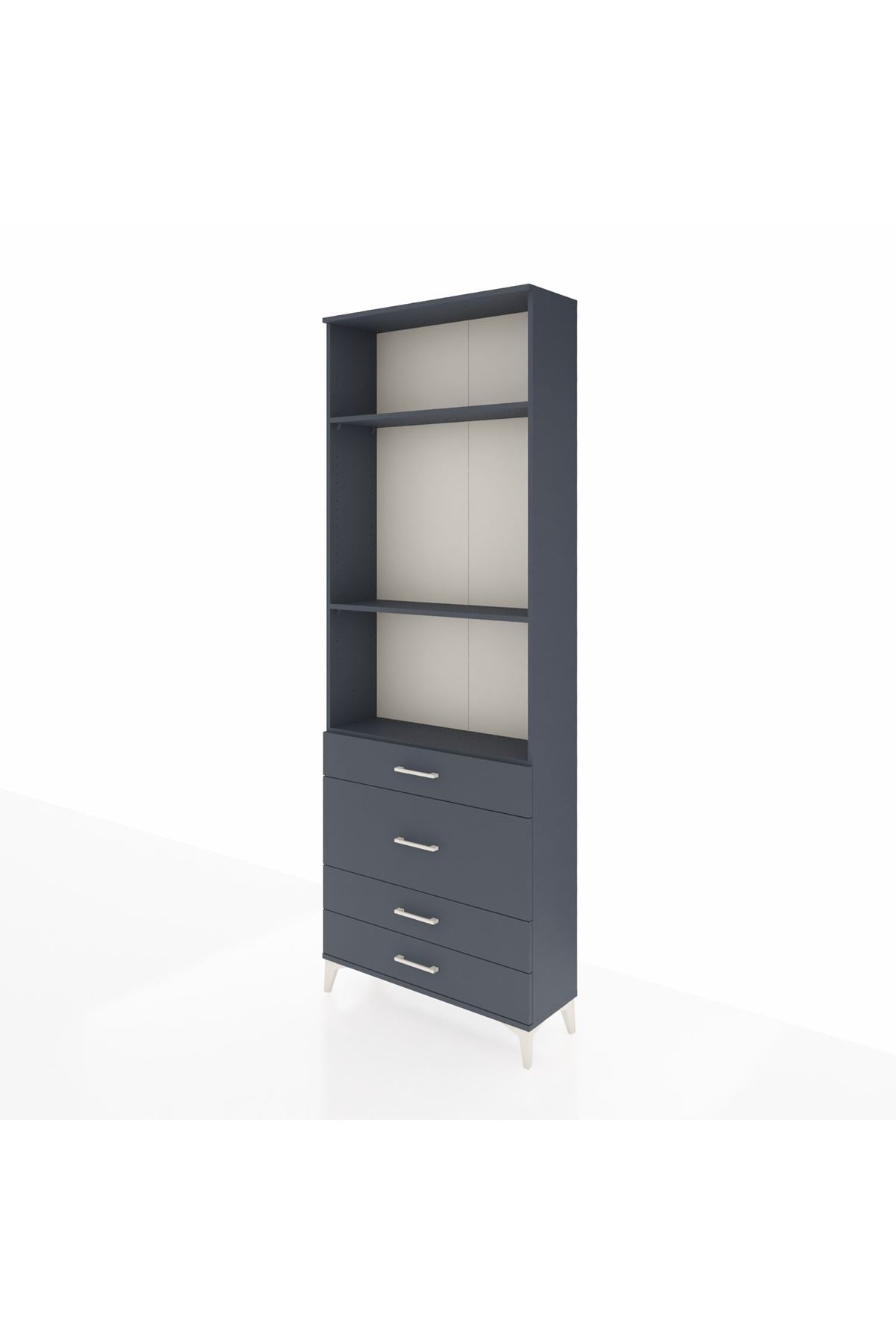 Arges Dolap 3 Raflı 4 Çekmeceli 88x30x243 - S33M046V5A