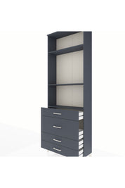 Arges Dolap 3 Raflı 4 Çekmeceli 88x30x243 - S33M046V5A